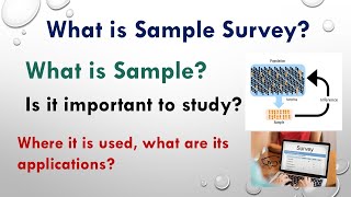 What is Sample Survey   Sample surveys amp Sampling Distribution  5th Semester  Statistics [upl. by Aihpos]