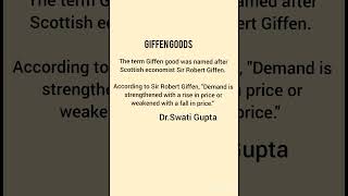 Law of Demand isnt applicable on Giffen Goods or Inferior Goods by DrSwati Gupta [upl. by Ttezzil293]