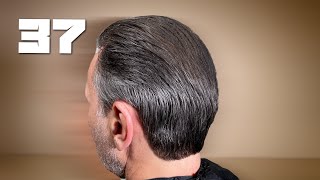 Medium Layered Haircut Applying Hair Building Fibers STEP BY STEP [upl. by Ardnajela]