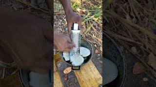 How To Make Organic Coconut Milk shorts coconutmilk outdoorcooking [upl. by Peyter452]