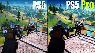 Fortnite looks BETTER on PS5 Pro vs regular PS5  Graphics Resolution and FPS Comparison [upl. by Kam]