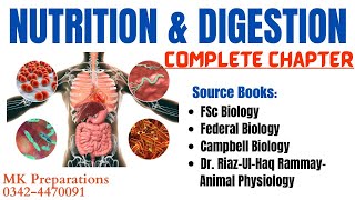 Nutrition and Digestion invertebrates amp Vertebrates Complete Chapter  Human Digestive System  FPSC [upl. by Akirdnas]