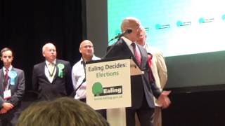 Ealing Southall General Election Declaration [upl. by Balliett]