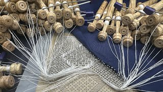 Twitch stream 191024  Torchon bobbin lace live making a net curtain am I nuts probably [upl. by Ennovihs]