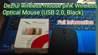 Dezful wireless mouse pink Wireless Optical Mouse USB 20 Black Full Review Flipkart [upl. by Schoening]