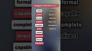 Negative Prefix “in” english vocabulary learnenglish shorts funny education englishspeaking [upl. by Ahsinev]