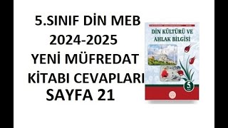 5 Sınıf Din Kültürü Kitabı Cevapları Sayfa 21 Meb Yayınları [upl. by Ynner]