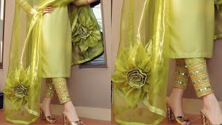 DIY Dupatta Designorganza dupatta making at home By Fashion Designer Rabia Ahmed [upl. by Opiuuk]