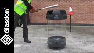 Glasdon UK  Product Testing  CThru™ 180 Trio recycling bin [upl. by Ahsemal]