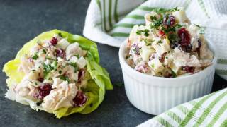 FOUR HEALTHY CHICKEN SALAD LETTUCE WRAPS [upl. by Earehs]