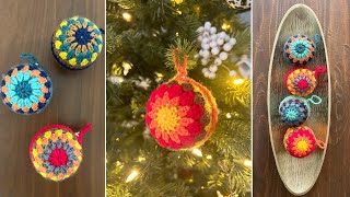 Crochet Christmas Ornaments  Easy Small Project  Christmas Season [upl. by Hubie]