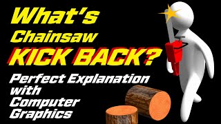 What is chainsaw KICKBACK Explanation with computer graphics [upl. by Billye]