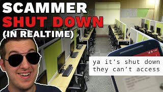 Shutting Down A Scammer In Real Time  Call Center Destroyed [upl. by Hnahym688]