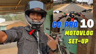 Go Pro 10 Motovlog Setup  The Best Motovlogging setup Go Pro 10 Complete details [upl. by Eceinahs]