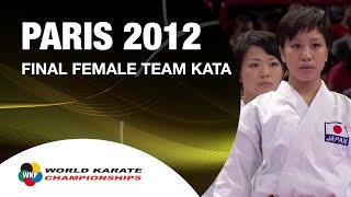 12 Karate Japan vs Italy Final Female Team Kata WKF World Karate Championships 2012 [upl. by Cyrill27]