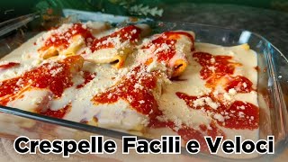 Crespelle Ripiene di Ricotta e Prosciutto al Forno Ricetta facile e veloce [upl. by Adna]