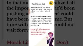 The Missed call 🔥 Learn English through Story English Story Scroll  englishstory shortstory [upl. by Leiuqese930]