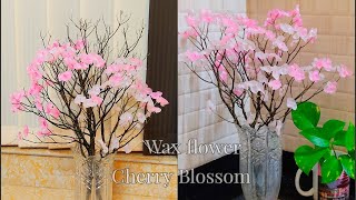 Artificial tree for home decor  Wax flower making  how to make flower tree  Flower tree craft [upl. by Pish324]