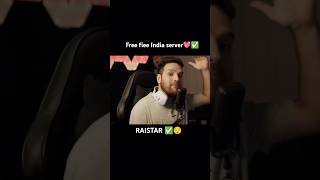 Free fiee India server bra Raistar king ✅😌shorts viralshort freefire india server raistarking [upl. by Palm]