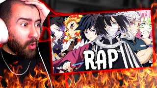 REACTION  HASHIRA RAP CYPHER  RUSTAGE ft Shwabadi Cam Steady HalaCG amp More DEMON SLAYER [upl. by Lambart]