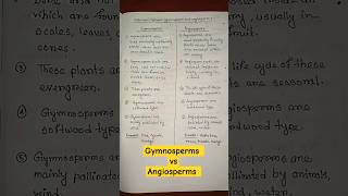 gymnosperms vs angiosperms biology shortsfeed shorts viralshorts trending [upl. by Dorette]