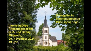 Interreligiöses Friedensgebet am 20 November 2024 um 1900 Uhr [upl. by Sneed]