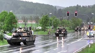 US Tanks amp Howitzers Passing Through German Town [upl. by Niriam]