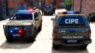 PERSEGUIÇÃO  ABORDAGEM CIPE CAATINGA PMBA  GTA 5 POLICIAL [upl. by Saref]