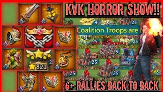 lords mobile  KVK HORROR SHOW DEFENDING 6 RALLIES BACK TO BACK 1900 BLASTS INCOMING NEW COMP [upl. by Pressman]