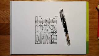 Handlettering with fountain pens 3 by Quick Fountain Pen Review [upl. by Nolava]