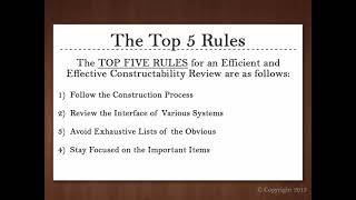 The Keys to an Effective Constructability Review [upl. by Duff650]