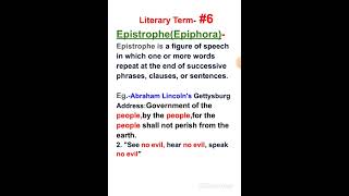 Epiphora literary termRegular practice of literary terms UP TGT PGT DSSSB [upl. by Iraam]