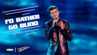 Kobe  Id Rather Go Blind  Halve finale  The Voice van Vlaanderen  VTM [upl. by Latsirhc]