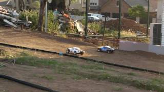 Traxxas Slash VXL 4x4 VS Slash 2WD on Dirt Oval Part 2 [upl. by Lanevuj]