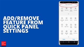 How to add or remove feature from quick panel settings on Samsung  Customize quick panel settings [upl. by Dubenko326]