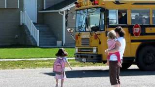 Shelby getting on the school bus  26aug2009 [upl. by Clauddetta438]