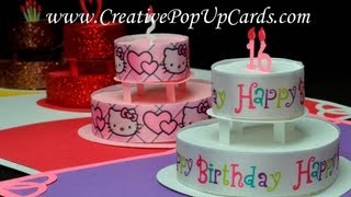 Birthday Cake Pop Up Card [upl. by Cid]