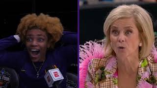 Which LSU player had the best Kim Mulkey impersonation 🤣 [upl. by Daugherty]