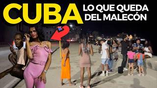 Así está el MALECÓN DE NOCHE La VIDA NOCTURNA en Cuba SIN DINERO [upl. by Nirda]