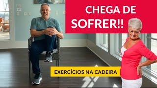 COMO EVITAR DOR NA COLUNA E CIÁTICO INFLAMADO  Exercício Sentado na Cadeira para Terceira Idade [upl. by Andromeda12]