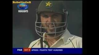 Shahid Afridi 103 vs India 7 SIXES 1st test 2006 [upl. by Nolana467]