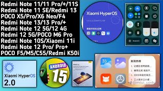 HyperOS 20 New FeaturesHyperOS Note 10S 111121312 5G12 4GAndroid 15MIUI 14June Security [upl. by Irrej915]