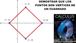 Demostrar que los puntos son vertices de un cuadrado 1 0 3 0 1 2 y 1 2 [upl. by Dalila777]