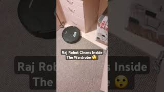 Raj Robot Cleans Inside The Wardrobe 😲 ❤ Robot Honiture G20 Pro Robot Vacuum shorts [upl. by Cupo]