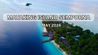 Mataking Island Semporna Sunrise Aerial View Sabah Malaysia  May 2024 [upl. by Ellesig]