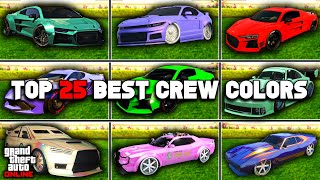 Top 25 Best Modded Crew Colors In GTA 5 Online [upl. by Phelgon]