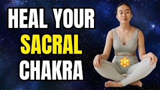 Sacral Chakra Healing Sleep Meditation Release Blockages and Embrace Pleasure [upl. by Sklar507]