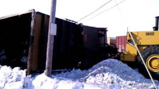 BNSF Mendota IL Derailment aftermath February 11 [upl. by Hgielrahc]