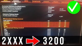 How to Manually overclock Ram from 2133 to 3200 Mhz on a Gigabyte Motherboard B450 M [upl. by Katalin]