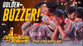 V Unbeatable The Indian Dance Crew BACK For a Second Chance Get Golden Buzzer AGT Champions [upl. by Leonidas187]